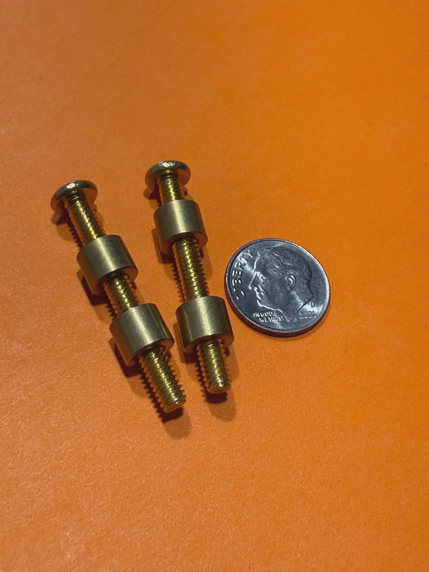 Brass Loveless Bolts: 5/16" OD, Knife Handle Fasteners